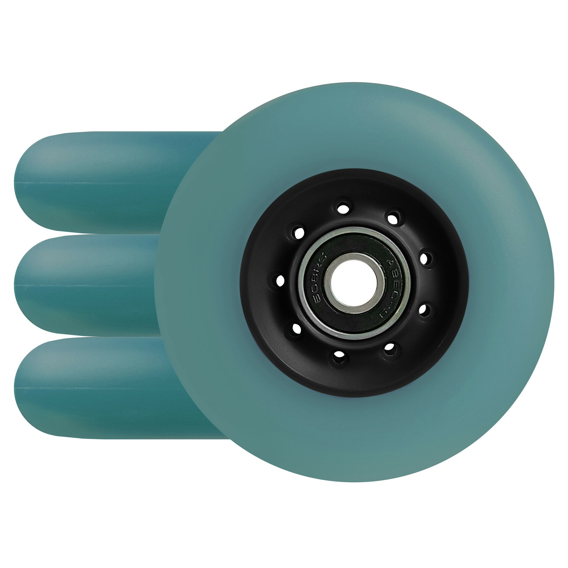Набор колёс для роликов, 4шт: Ride Story Empower Wheels 80мм/85A (4pcs) + ABEC 9, Soft Blue/Black