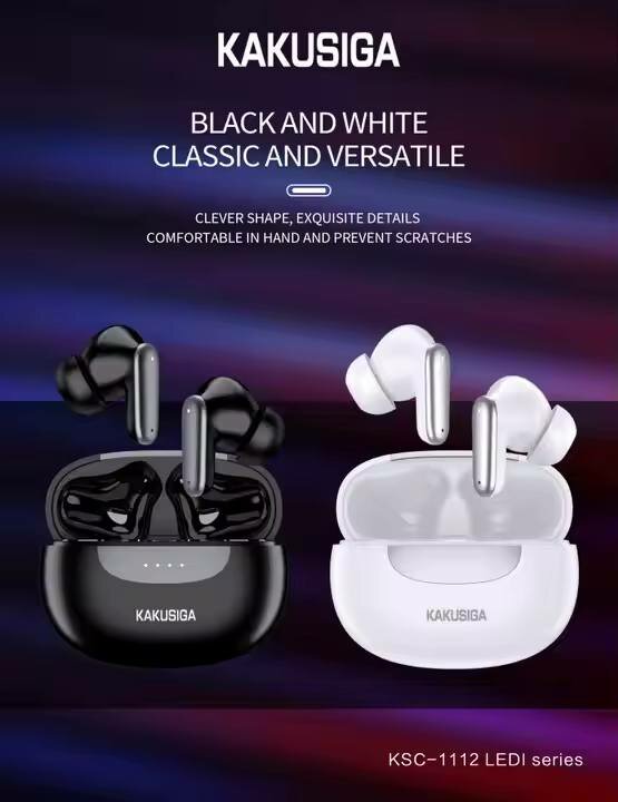 Портативная Bluetooth колонка KAKUSIGA KSC-1112 White – мощный звук, LED-подсветка, аккумулятор 3600 мАч — фото 1
