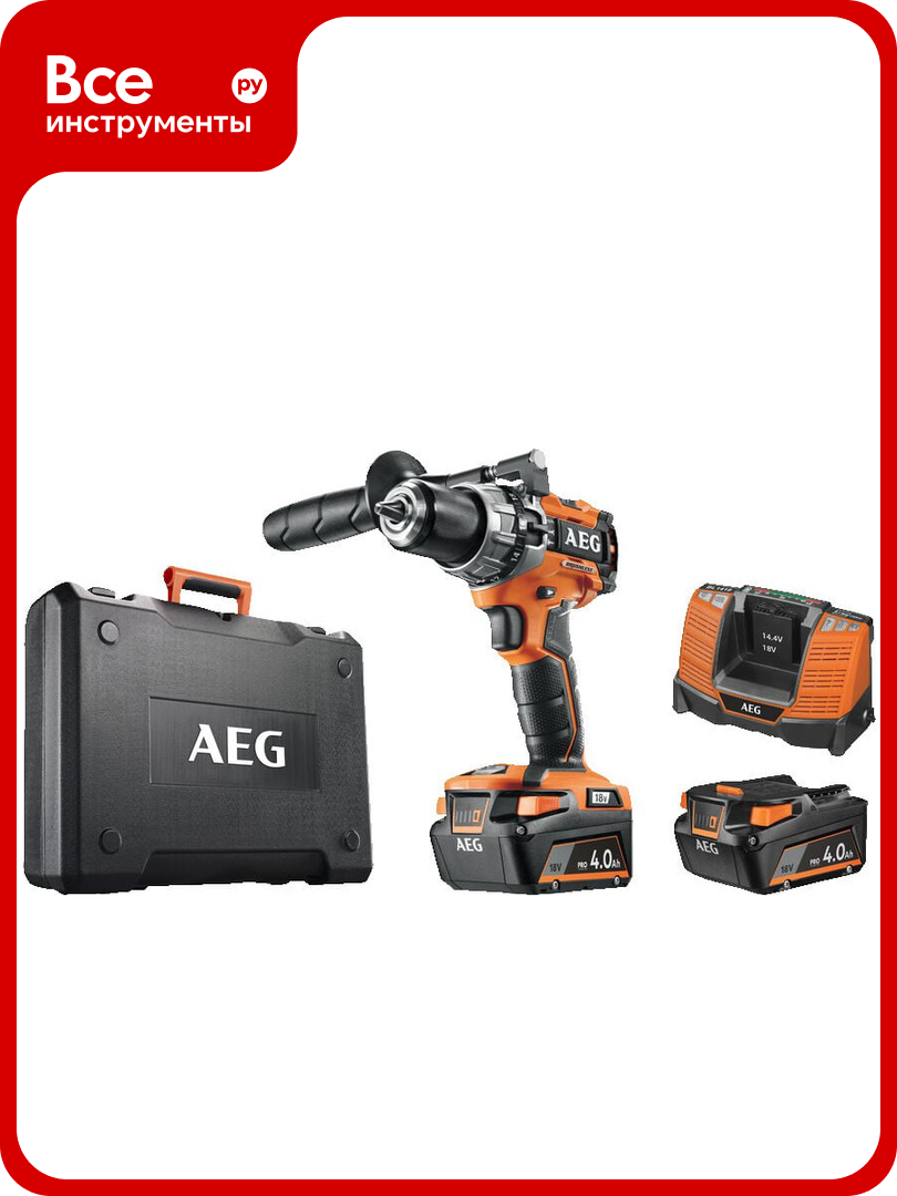 Бесщеточная дрель-шуруповерт AEG BSB18C2BL LI-402C 4935464097