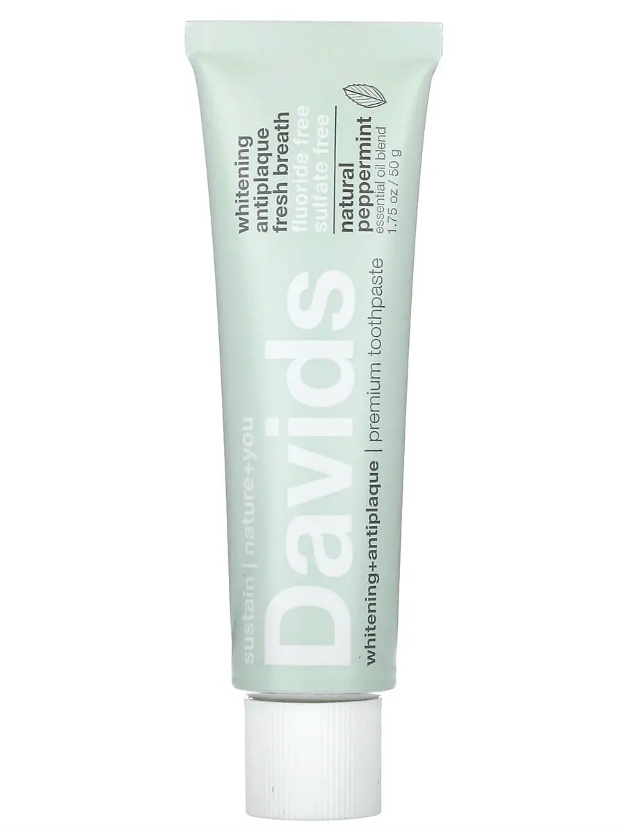 Натуральная зубная паста без фтора отбеливающая, 50 гр