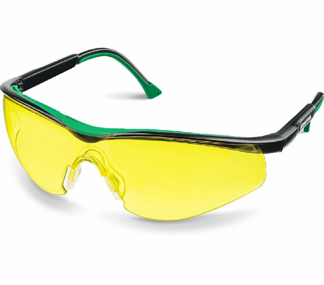 Защитные желтые очки KRAFTOOL BASIC стекло-моноблок с покрытием устойчивым к истиранию и запотеванию открытого типа (110318)