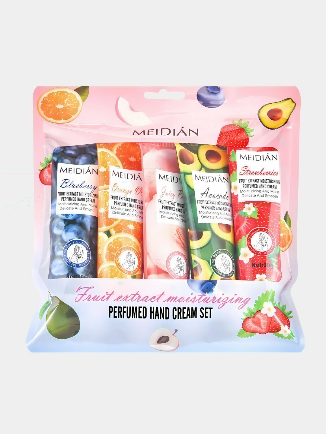Набор кремов Meidian Hand Cream, 5 ароматов, увлажняющий и питательный, 30г, 5шт