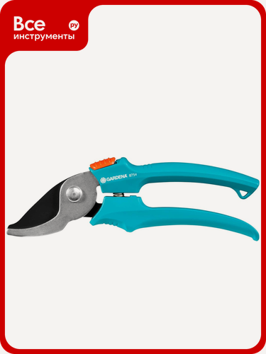 Изображение товара Секатор Gardena B/S 08754-20.000.00 для стекания сока, пружинный привод, стальная лезвия с антиприлипающим покрытием