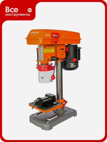 Изображение товара Сверлильный станок Кратон DM-13/350 вертикально‑сверлильный настольный, асинхронный электродвигатель, стол с тисками