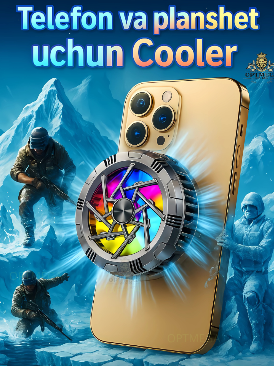 Кулер Phone Cooler, для телефона, автоматическое охлаждение, цифровой дисплей