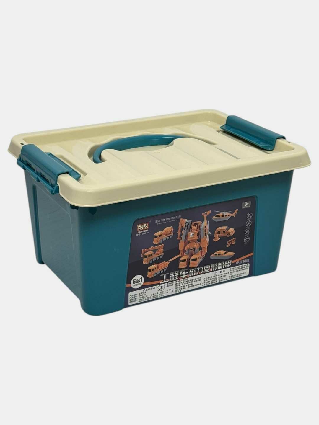 Модульный конструктор 2929 TOYS, 16 деталей, 6 моделей техники, Для детей от 3 лет, Развитие моторики Код. 26136