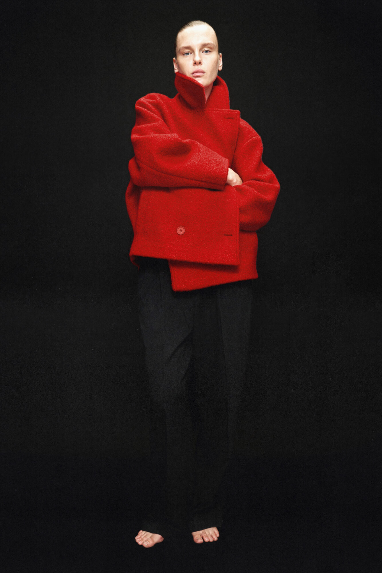 Пальто Befree Весна-Лето 2025, размер M, красный