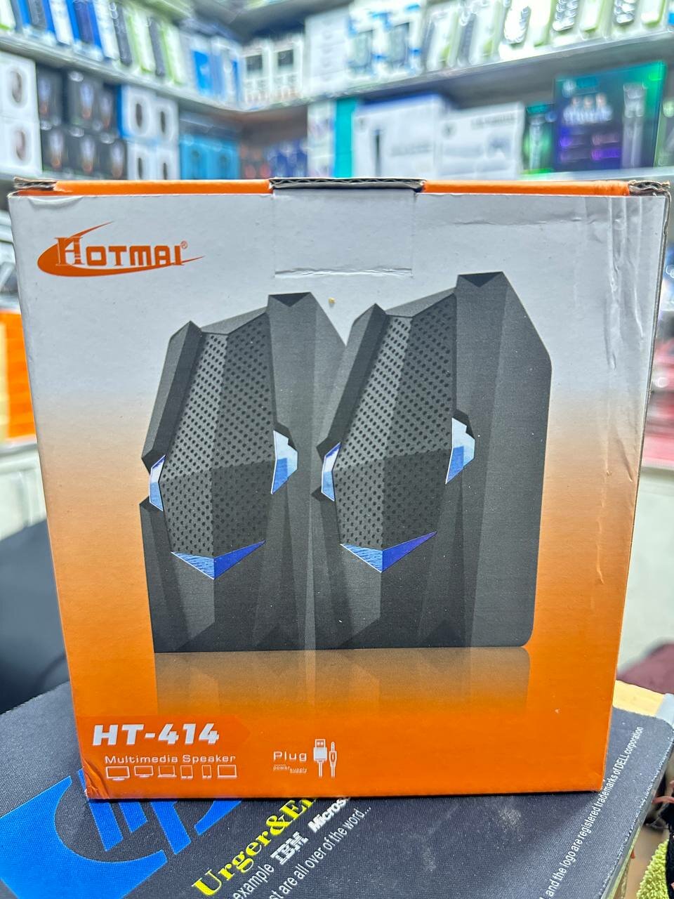 Акустика Hotmai HT-414, для компьютера, пластик ABS, 5-10Вт, черная