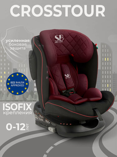 Изображение товара Автокресло группа 0123 (0-36) Sweet Baby Crosstour 360 SPS Isofix Wine / Black