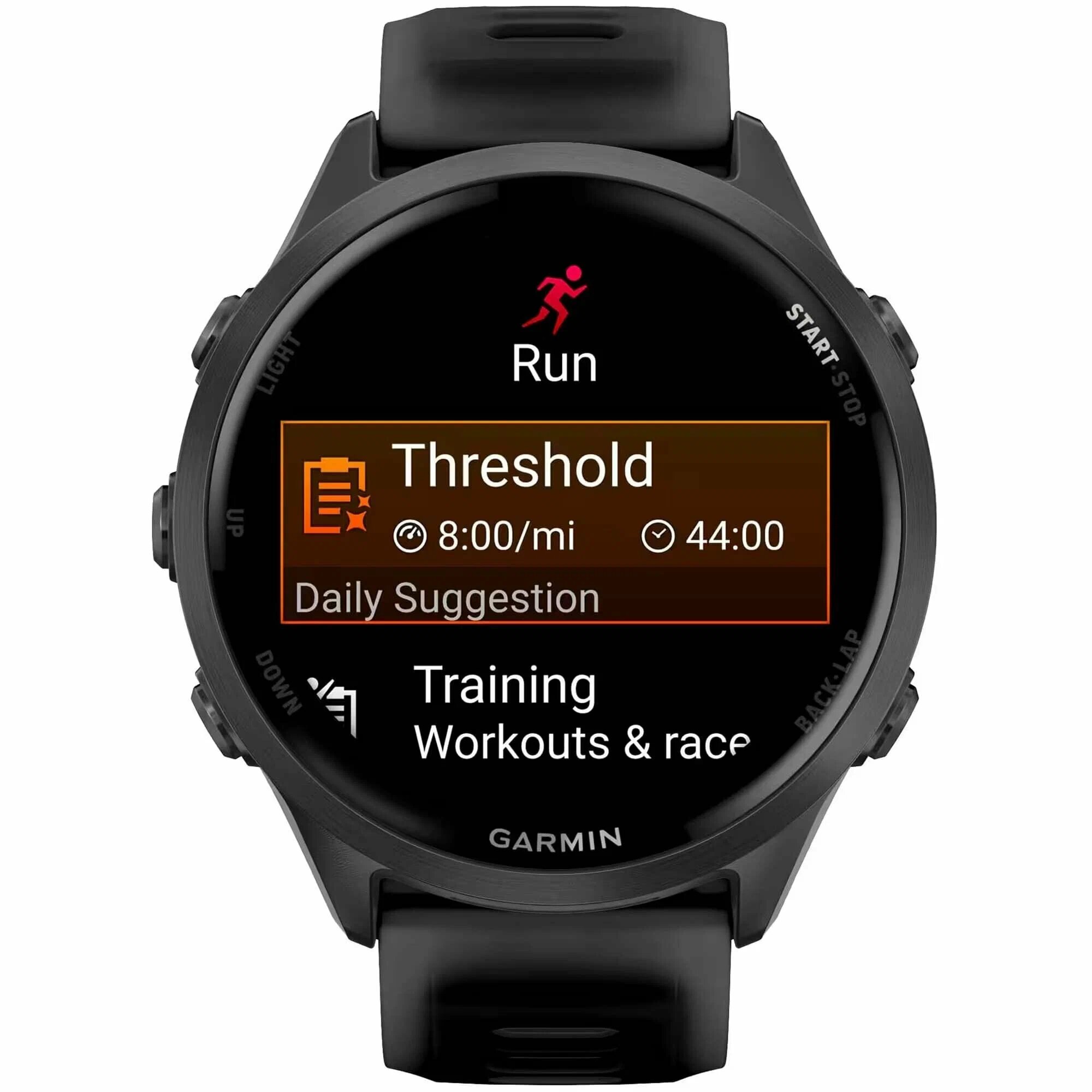 Смарт-часы Garmin Forerunner 570, 47mm, чёрные, силиконовый ремешок