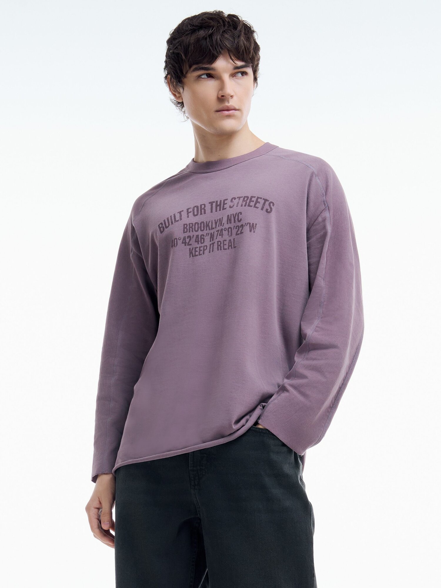 Лонгслив спортивный ТВОЕ, размер M, , темно-сиреневый