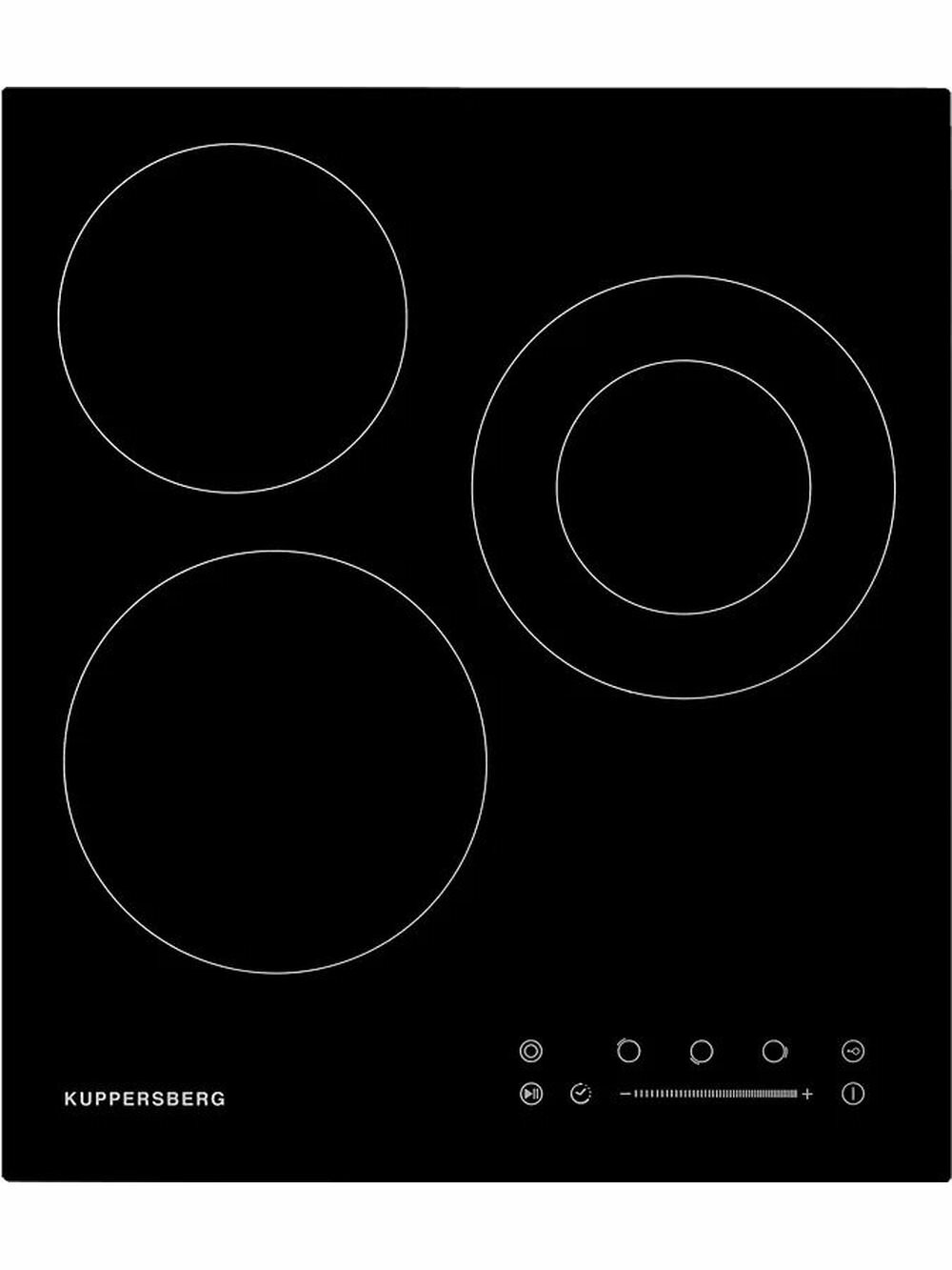 Электрическая варочная панель Kuppersberg ECS 402, встраиваемая, 2 конфорки, стеклокерамика, сенсорное управление