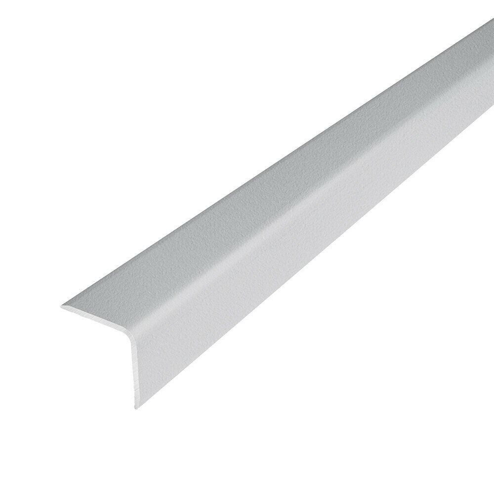 Уголок для плитки матовый скошенный край алюминиевый 2700х20х20 мм муар айс