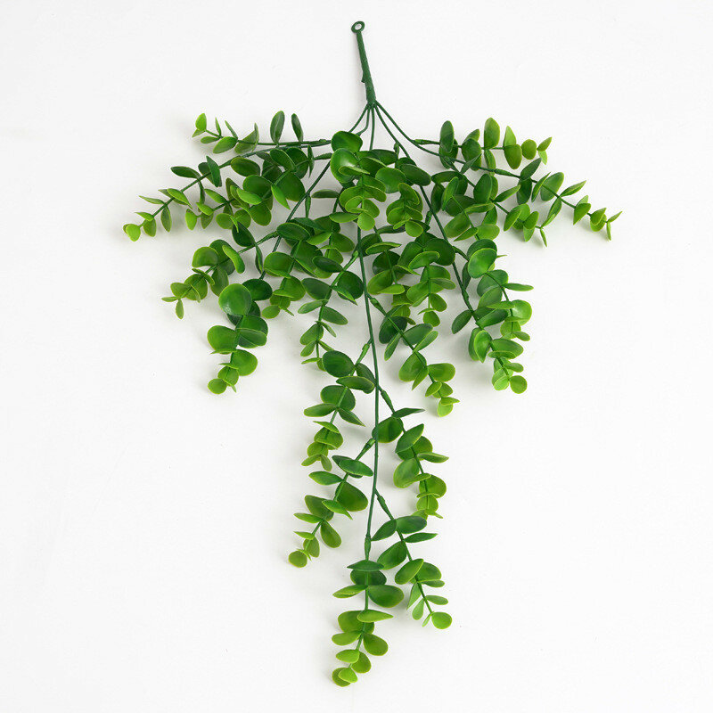 Artificial green wall decor with eucalyptus citriodora vines for home improvement and studio photography