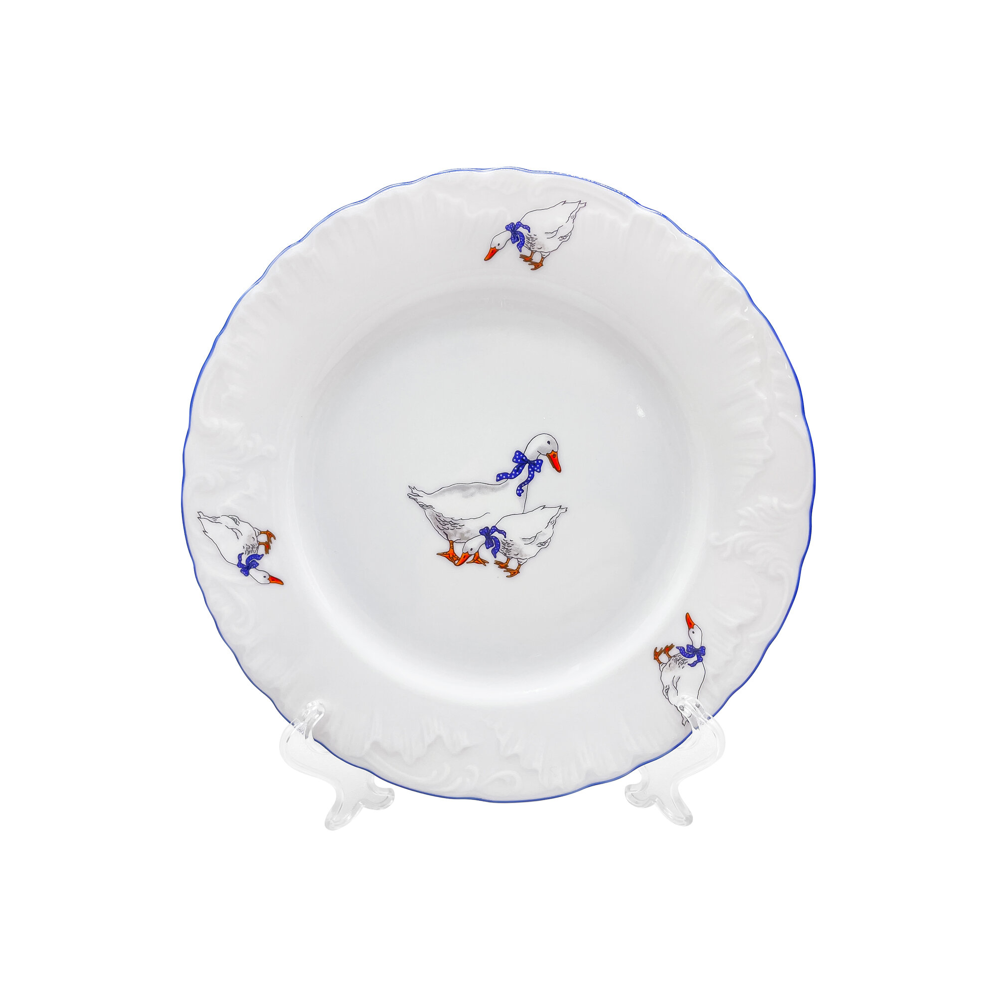 Тарелка Cmielow  Гуси Rococo   фарфор  21см  можно мыть в посудомоечной машине
