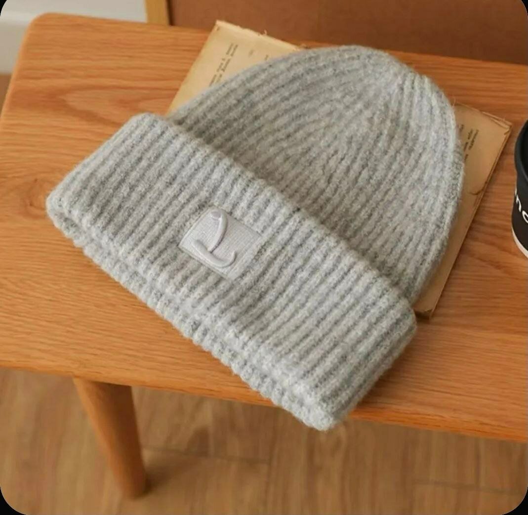 Шапка-бини Gossl Осень-зима 2024 для женщин, размер 53-58, 00042 серый — фото 1