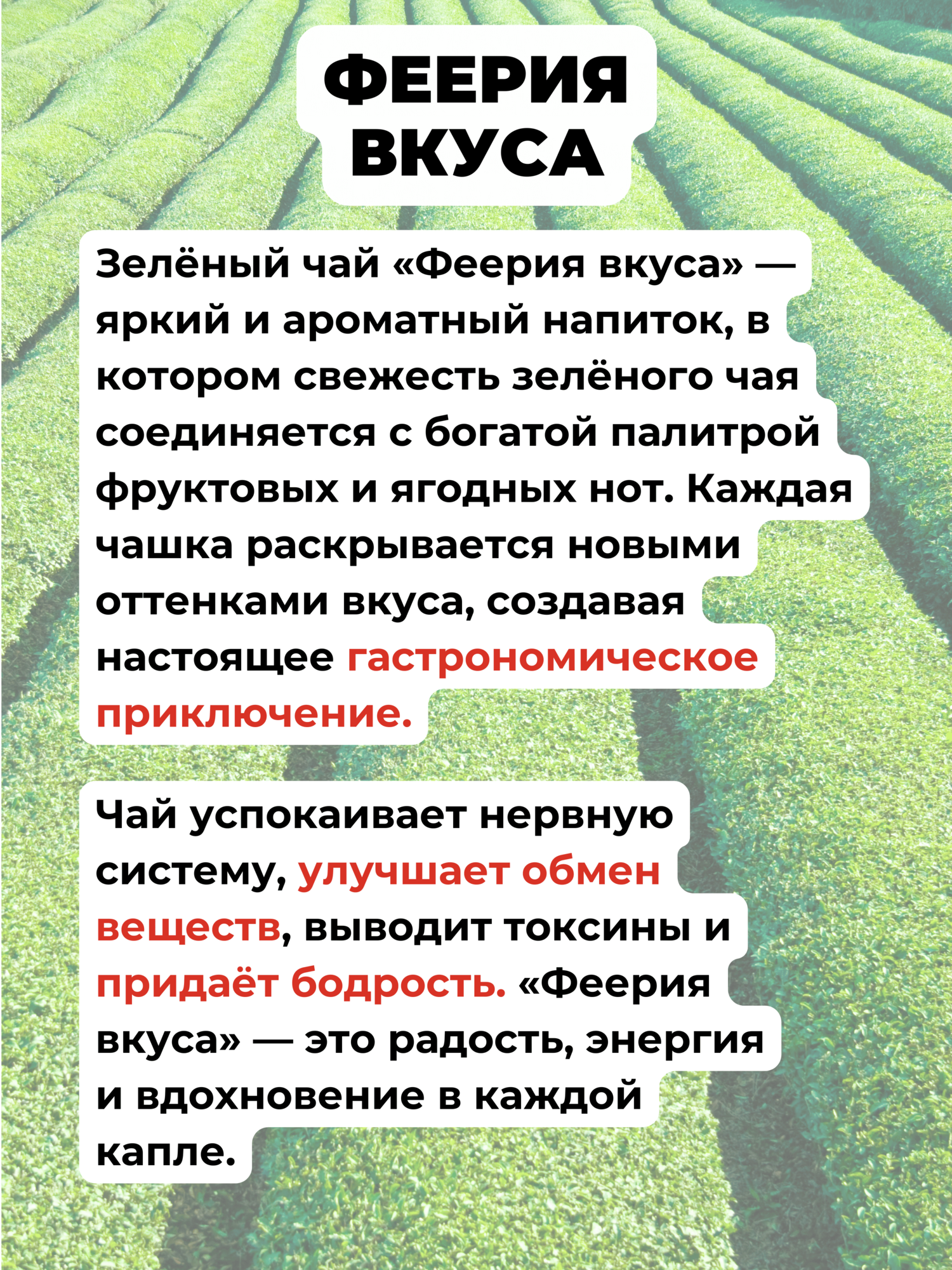 Зеленый чай с клубникой Феерия Вкуса от Пекинский чай 50 г. Чай Китайский Листовой с яблоком — фото 1