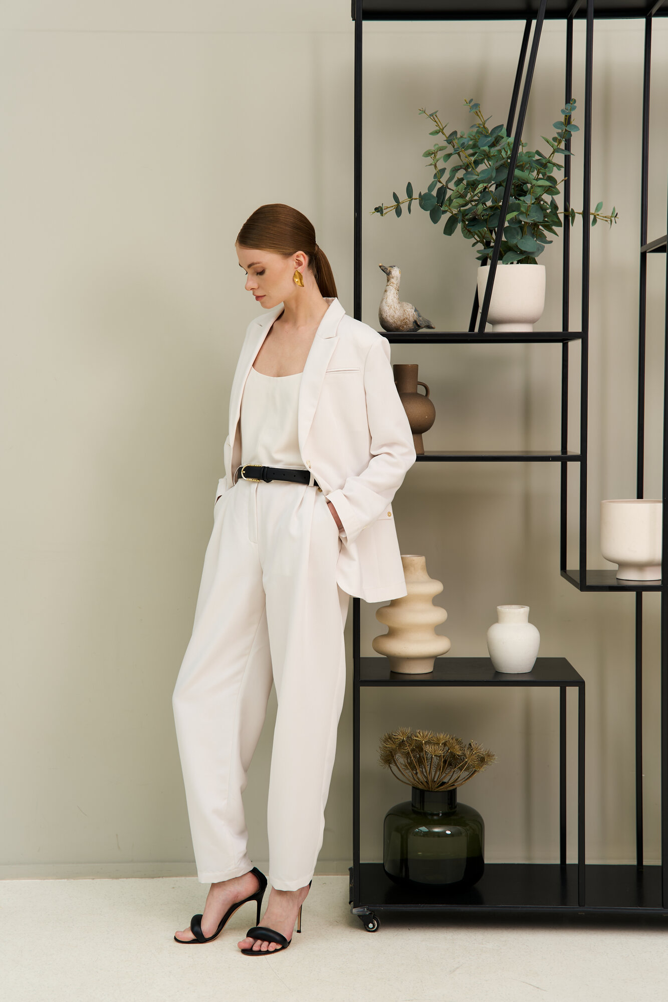 Брюки Ummami, размер 54/56, молочный — фото 1