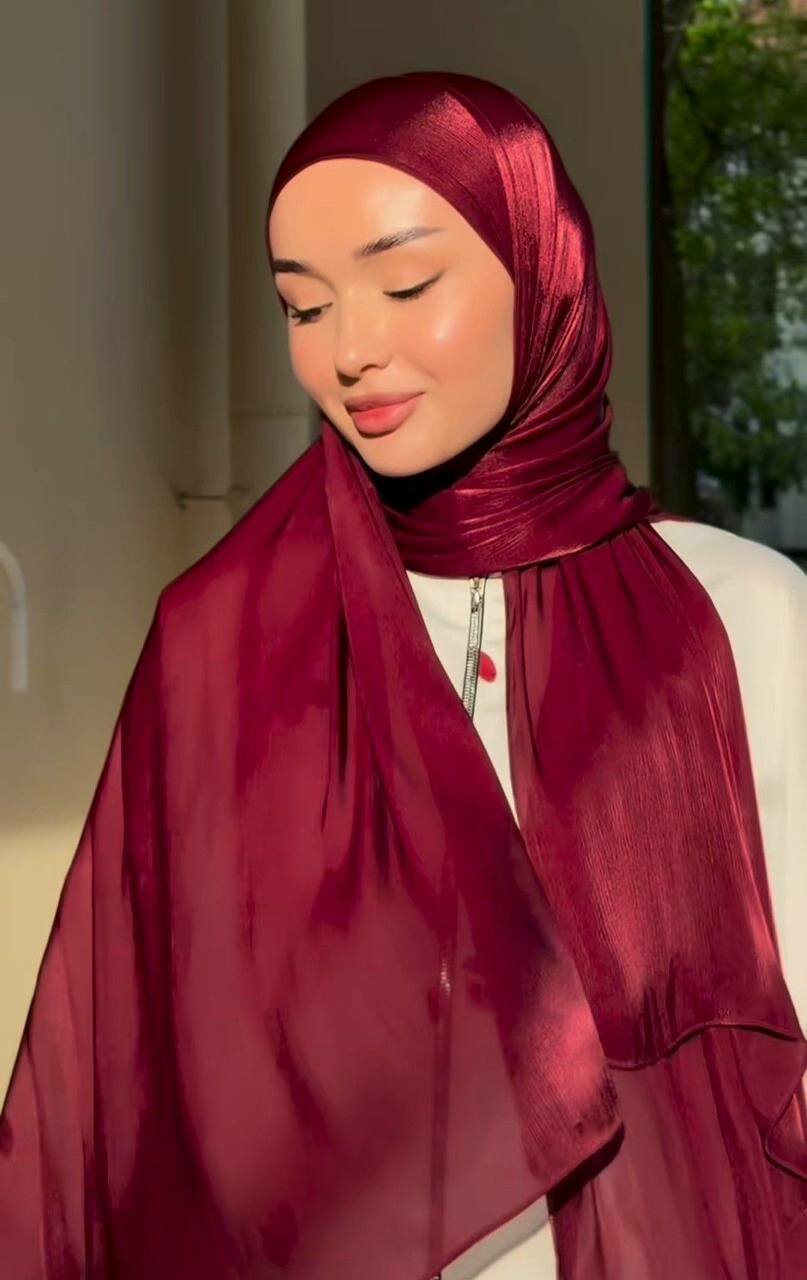 Комплект с шарфом Arganza sharf, sharf, hijab, romol,kashka, shifon, trikataj для девочек и женщин