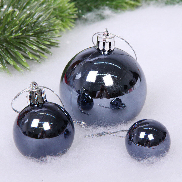 Набор ёлочных украшений «Brilliant fairy tale» 52 предмета, Графит, пластик, для елки и декорирования — фото 1