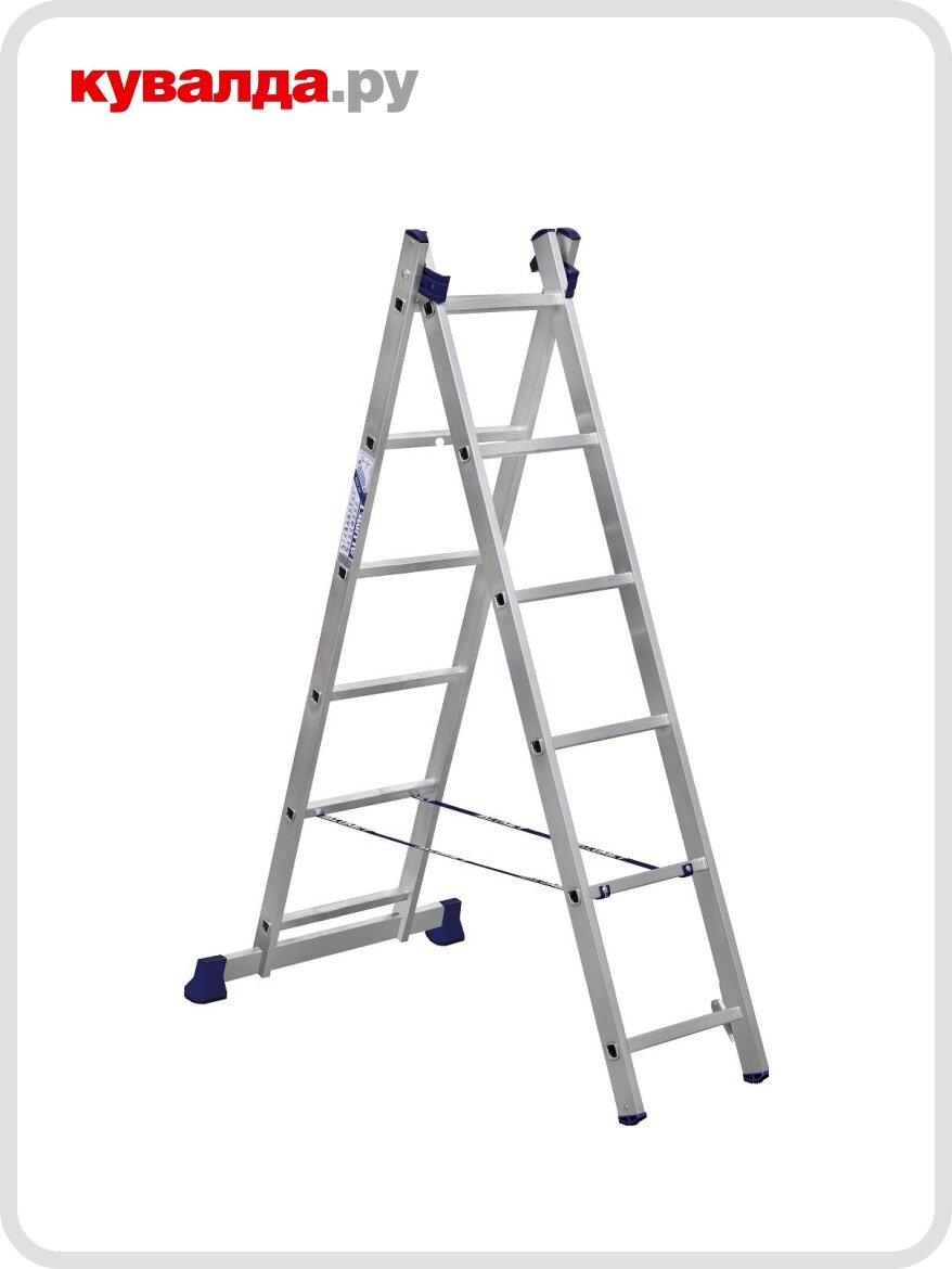 Лестница-стремянка двухсекционная алюмет 5206 2х 6