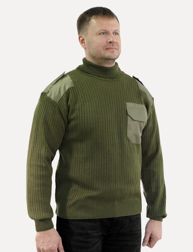 Изображение товара Свитер военный армейский джемпер, Компания БВР, размер 60, Олива