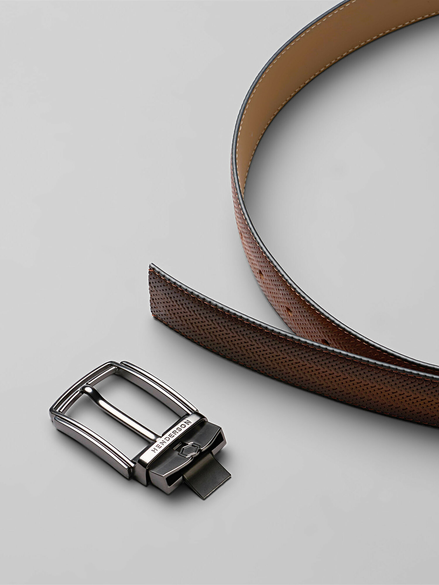 Ремень HENDERSON для мужчин, размер 115, коричневый — фото 1