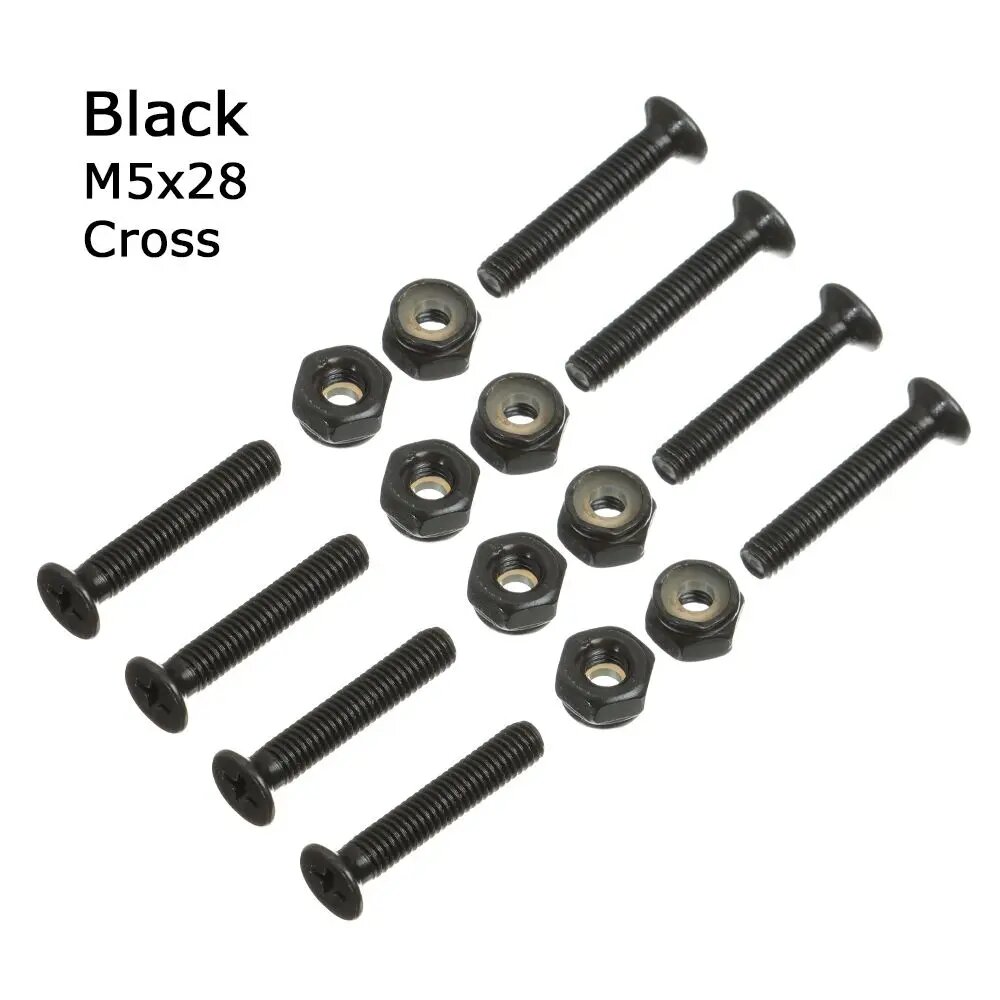 Аксессуары для скейтборда M5 черные/золотые Black-M5x28-Cross