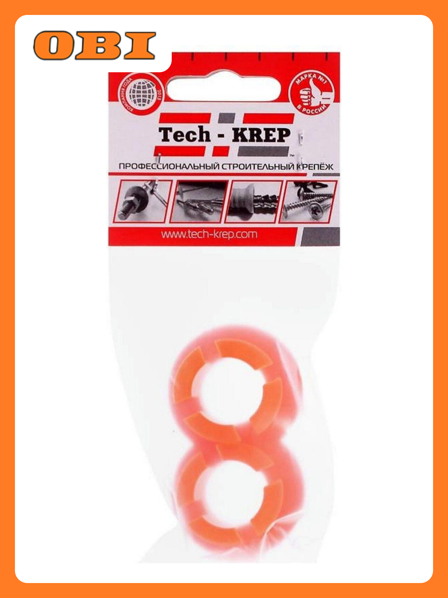 Гильза Tech-KREP для химического анкера пластик оранжевая 20 мм