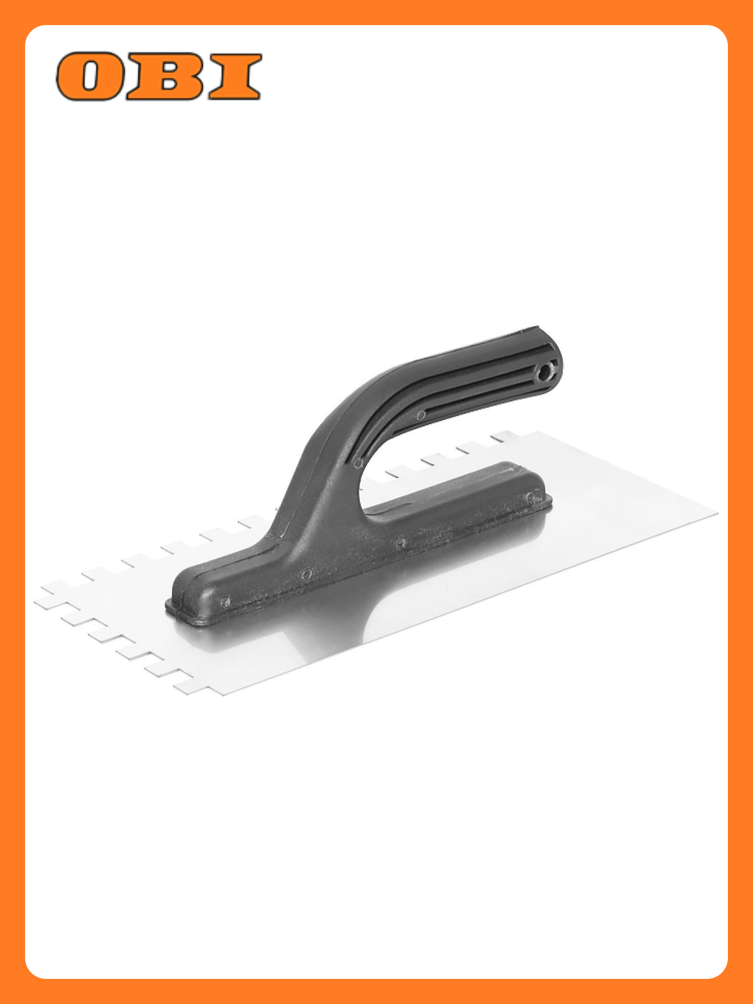 Кельма зубчатая Intek нержавеющая сталь пластиковая ручка 270x130х299 мм