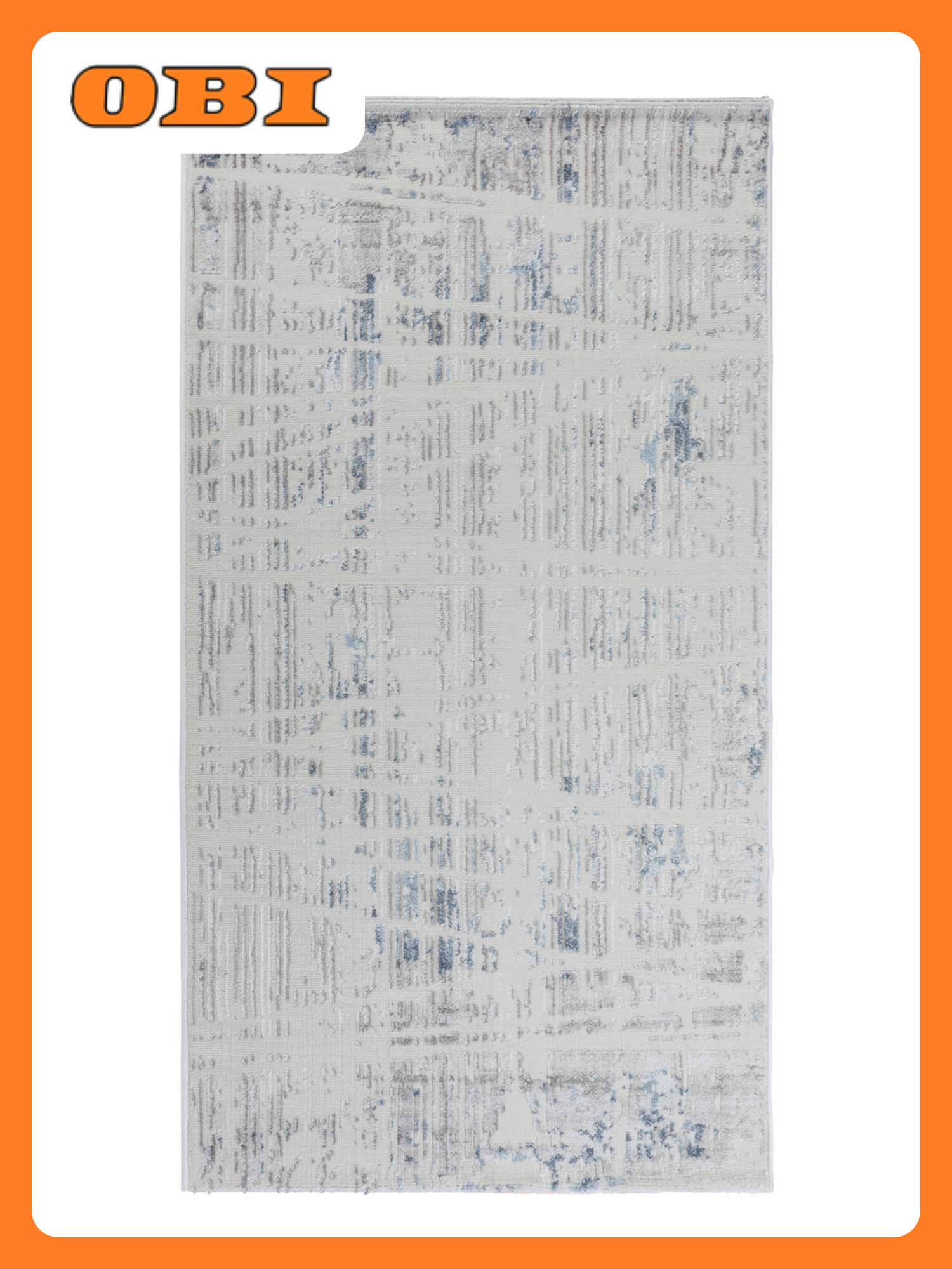 Ковер NELLY 0.8x1.5 м полиэстер полипропилен хлопок голубой/серый