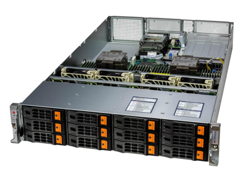 Сервер Supermicro SuperServer 2U 621H-TN12R 2x6526Y/ 4x64Gb/ 1xPM9A3 960GB NVMe/ 2x10GbE 2x10GbSFP+/ 12 NVME cable kit / 6th config