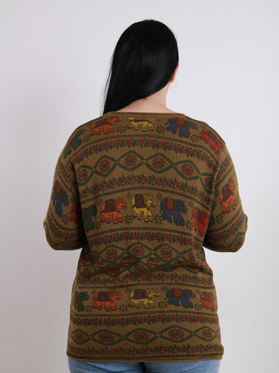 Свитер , размер OneSize, оливковый — фото 1