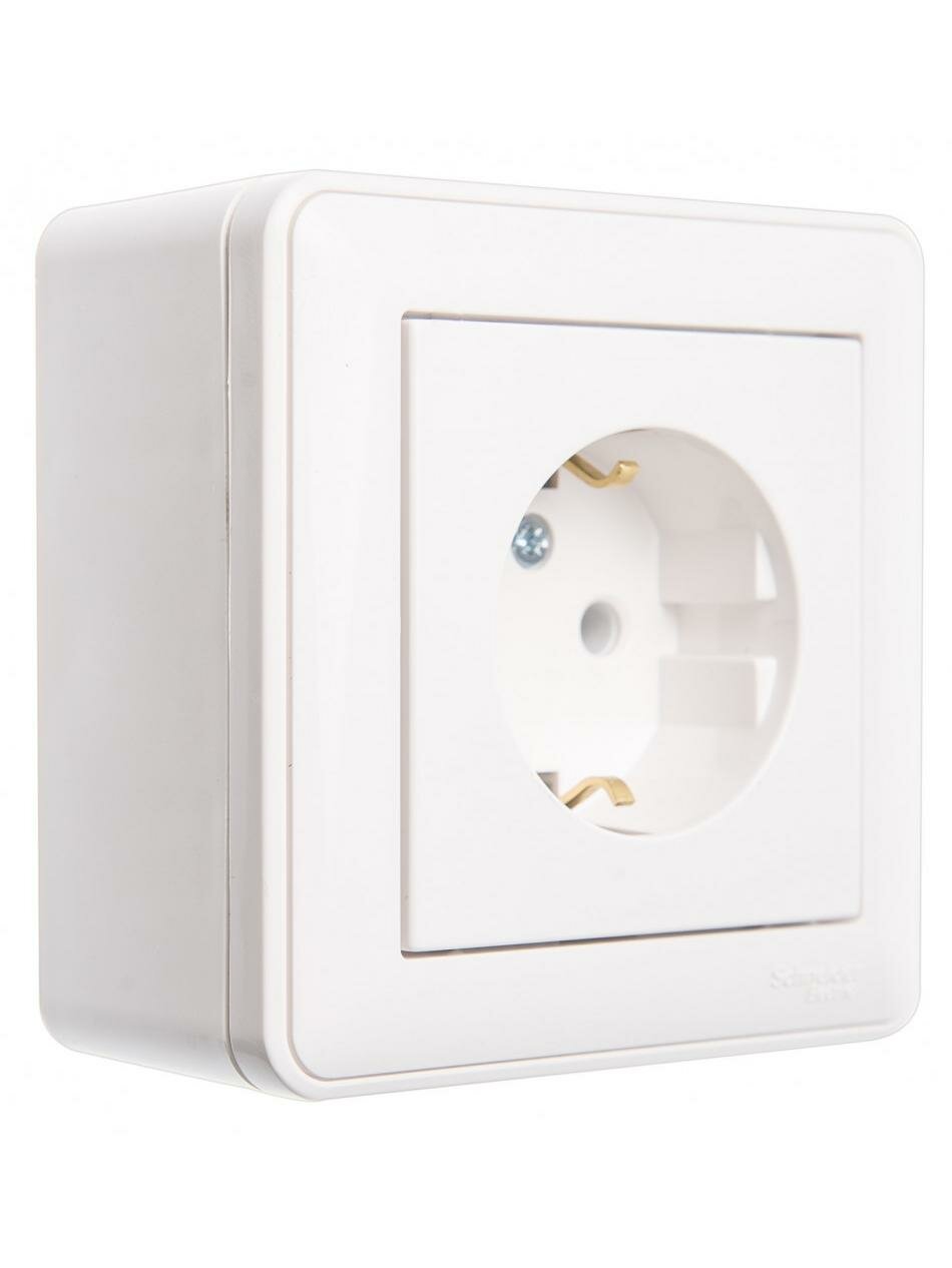 Набор W59 коробка подъемная для наружного монтажа с рамкой 1-местная белый {KP-152-18} (2 шт)