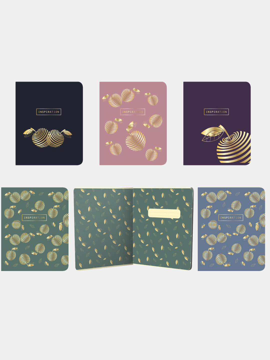 Тетрадь А5, 48л, клетка, "Яблоки", 5 шт