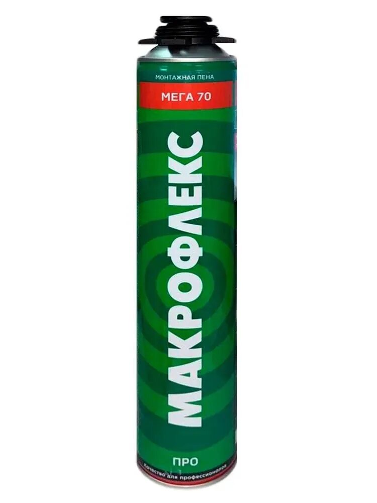 Монтажная пена Makroflex Mega 70 Pro летняя 880 мл профессиональная устойчивая к влаге и плесени