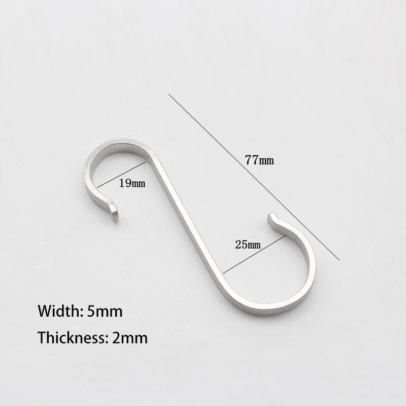S-образные крючки из нержавеющей стали, 77mm, 5mm, 2mm