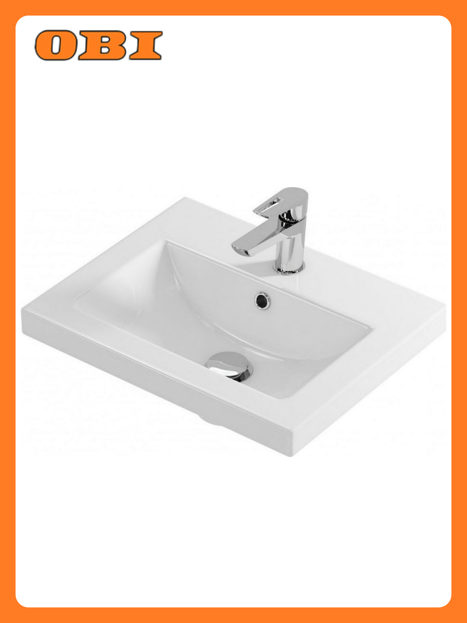 Раковина Cersanit COMO UM-COM50/1 встраиваемая фарфор белая 50x155 см