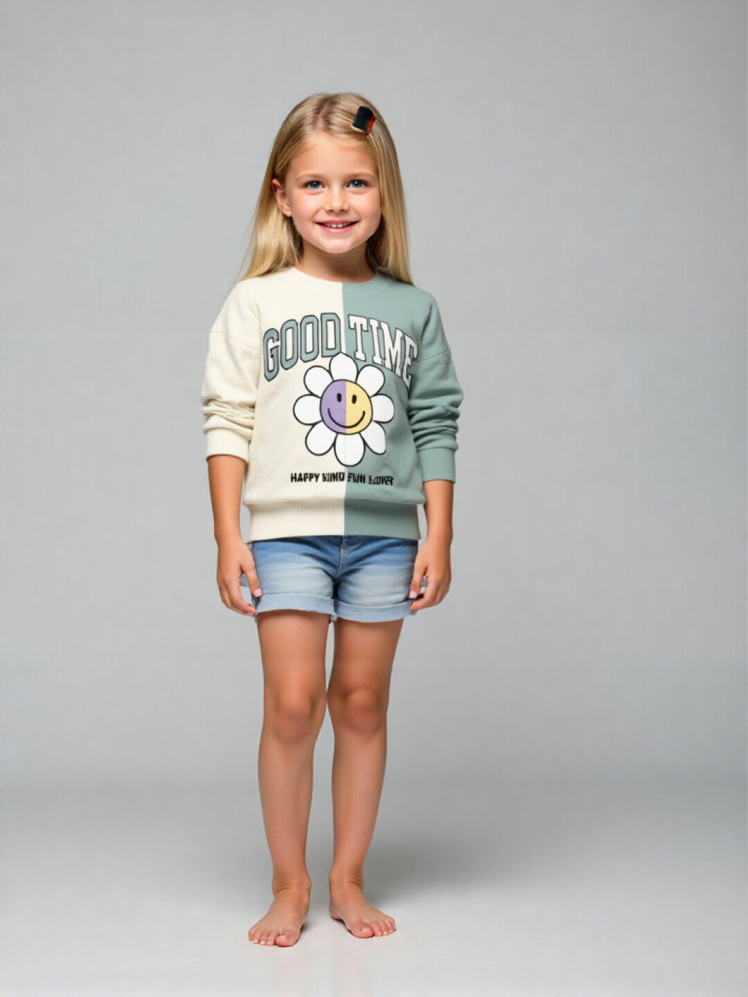 Толстовка , размер 140, мятный — фото 1