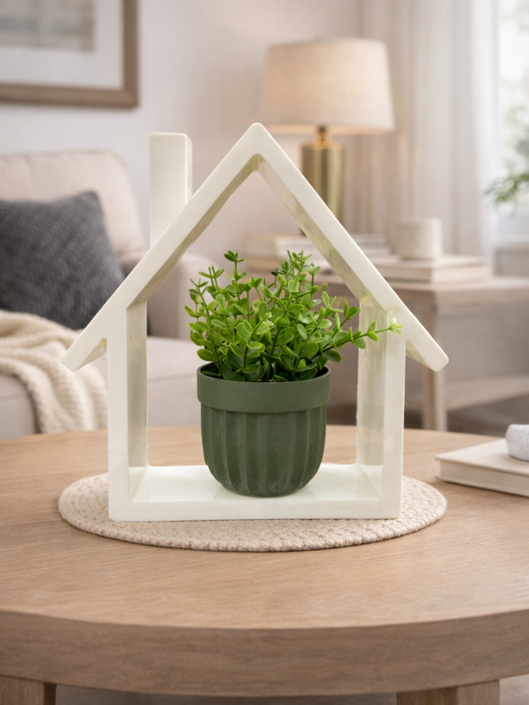 Искусственный цветок с фигурой для интерьера — фото 1