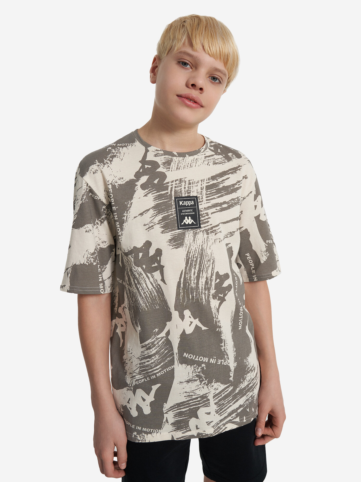 Футболка Kappa, размер 170-176, бежевый — фото 1