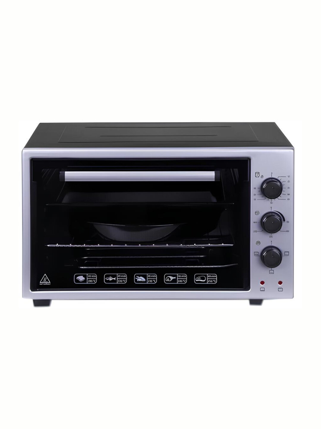 Мини-духовка Vesta 3622E черно-серая, мощность 1400 Вт, объем 36 л.