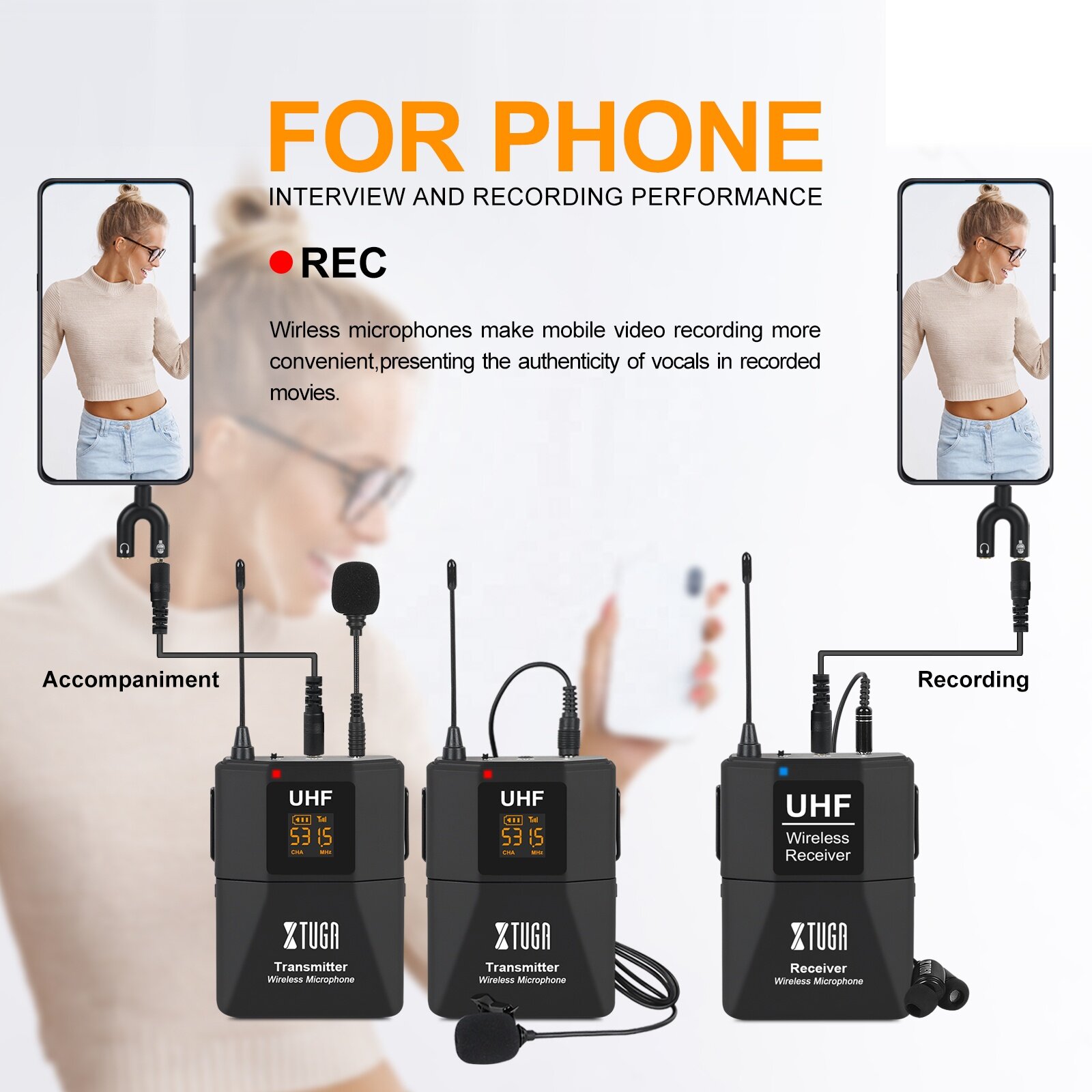 Микрофонная система XTUGA CM-8, для камеры, компьютера, смартфона