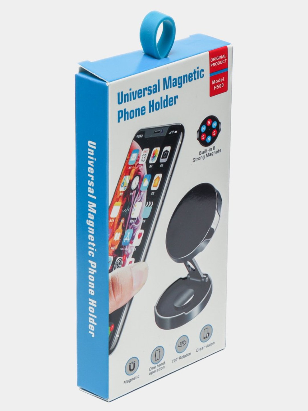 Магнитный держатель для телефона, с поворотом 180°, складной