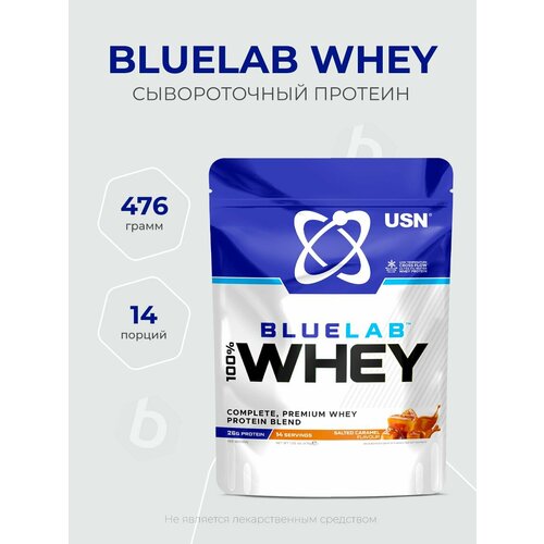 USN BlueLab 100% Whey 476 грамм, Сывороточный протеин, Вкус Солёная карамель