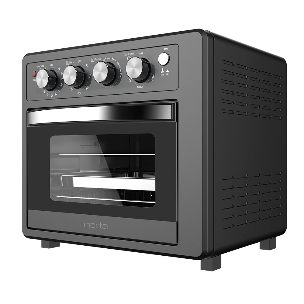 Духовка духовой шкаф мини-печь тостер MARTA MT-EO4434A 40 литров 7 режимов конвекция аэрофритюрница ночной графит
