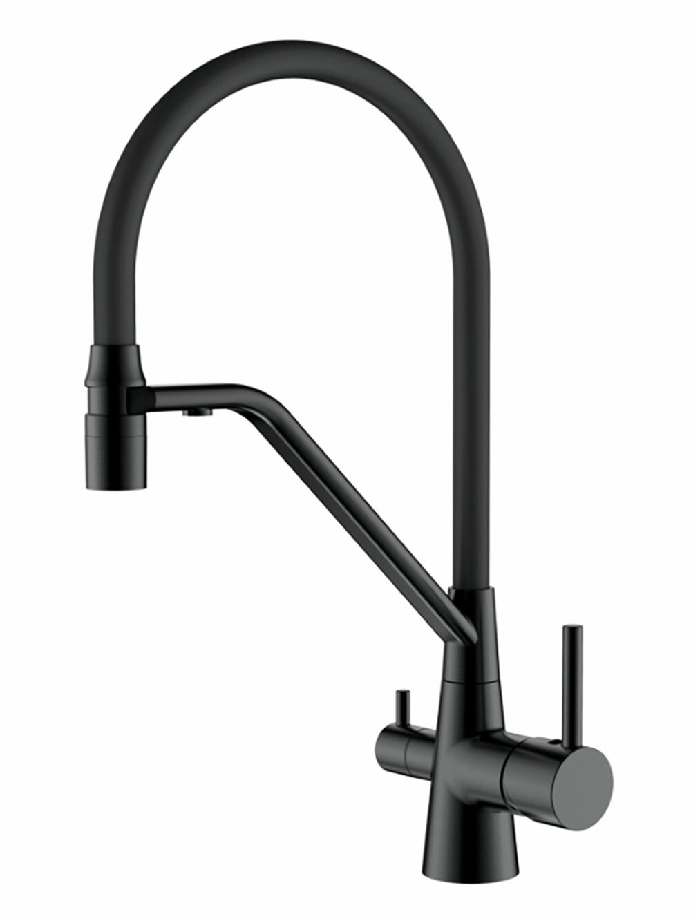 Смеситель для кухни с гибким изливом и фильтром Ledeme L4897D-12