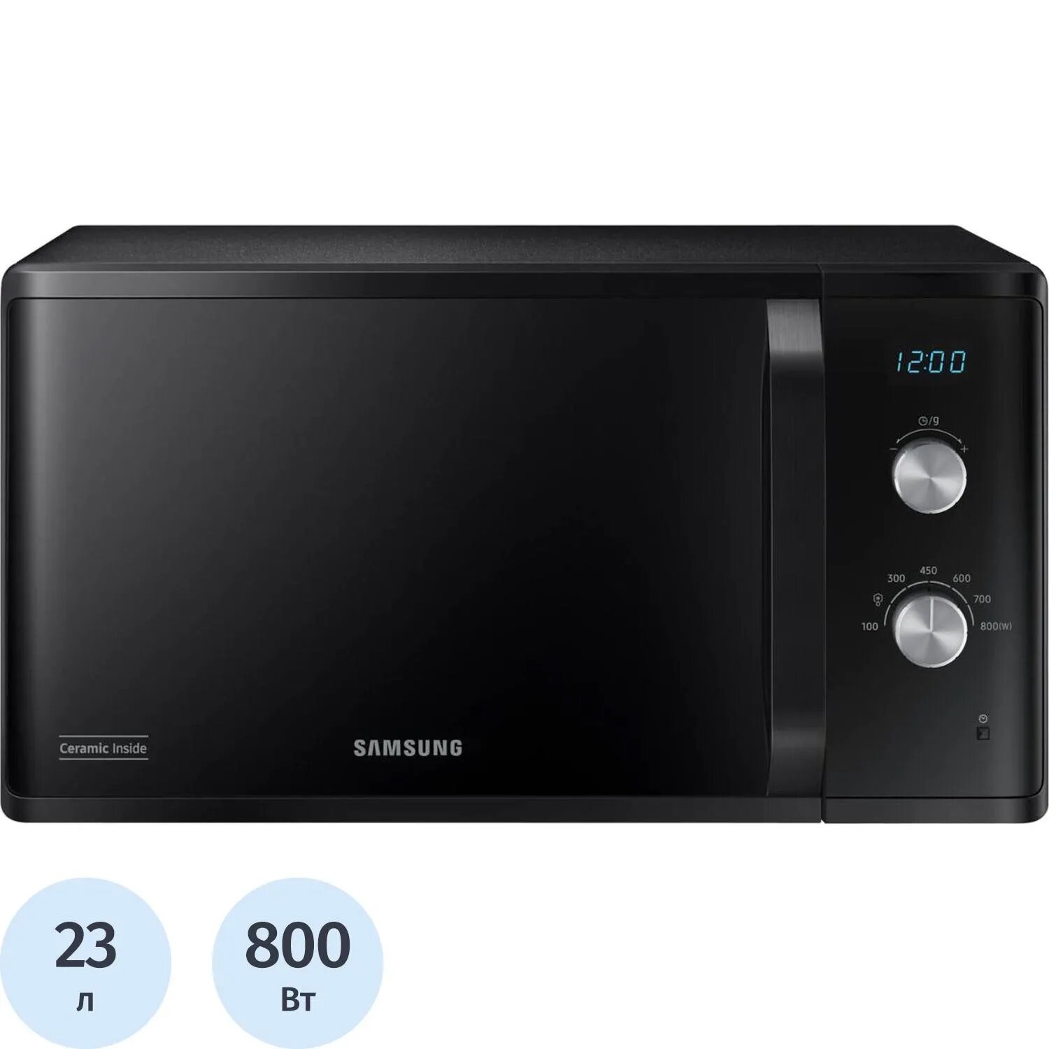 Микроволновая печь Samsung MS23K3614AK/BW, 800Вт, 23л, черный Samsung