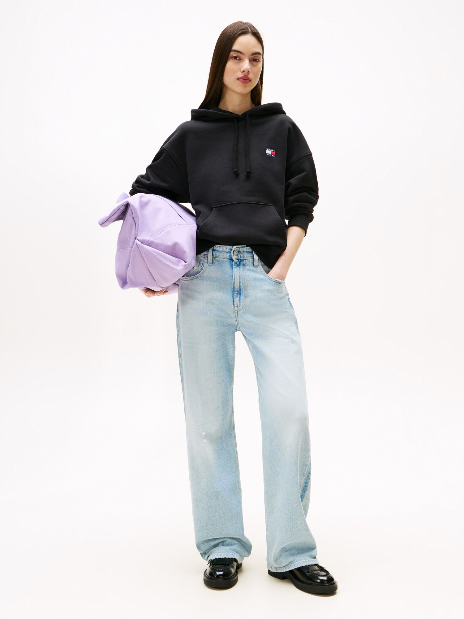 Худи Tommy Jeans, размер L, , черный — фото 1