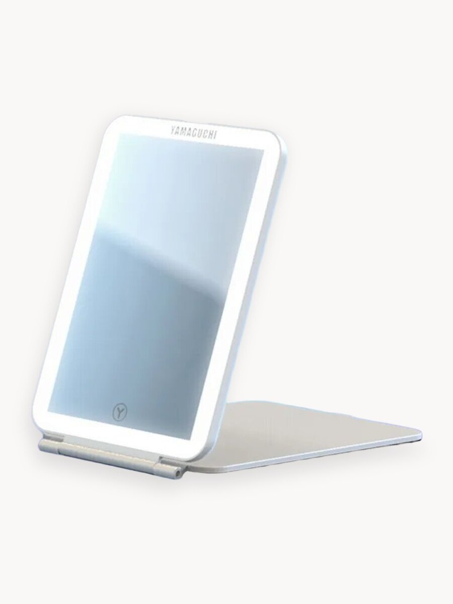 Зеркало YAMAGUCHI "Makeup Mirror", LED-подсветка, сенсорное управление, складное, белое